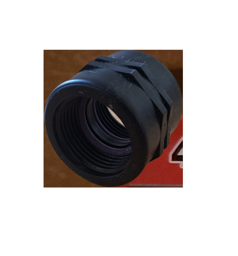 (Bild für) PP Doppelnippel 1 1/2" IG auf 1 1/2" Innengewinde